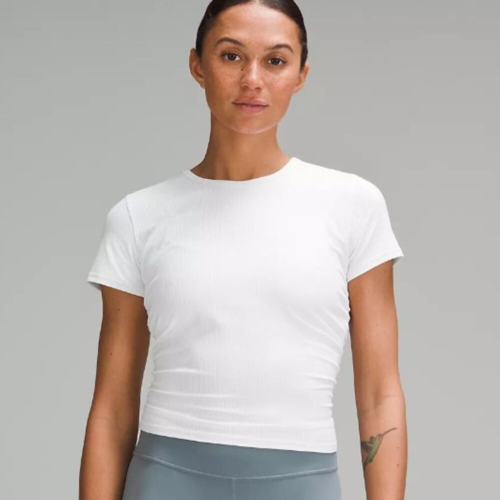 Lululemon All It Takes Ribbed Nulu T-Shirt White 6